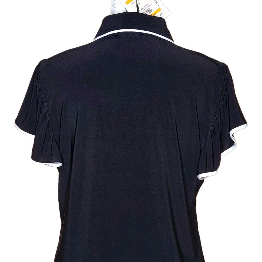 Anne Klein Flutter Sleeve Button Front Blouse Sma… - image 5